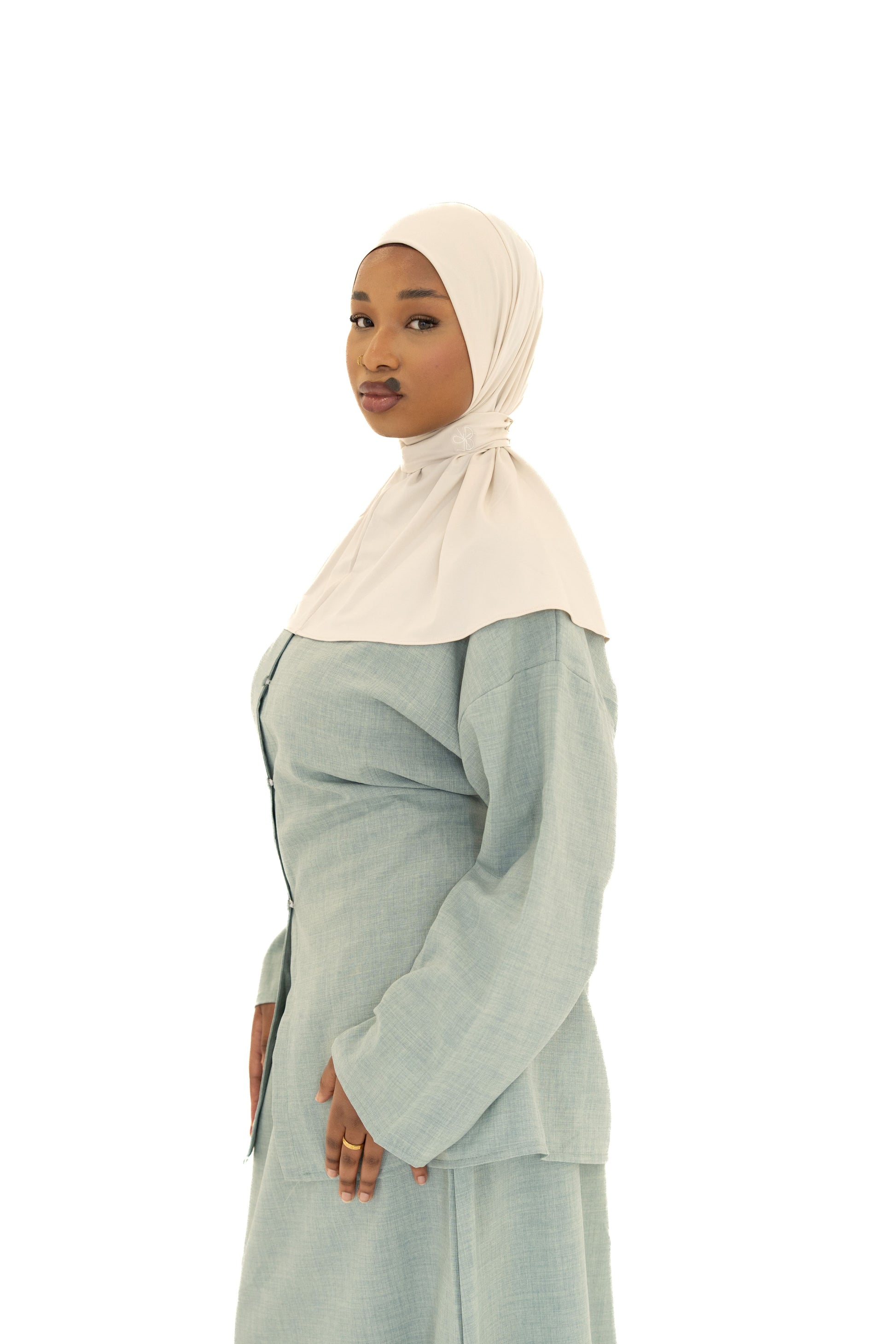 Hijab Instantané – Jersey Premium Cream