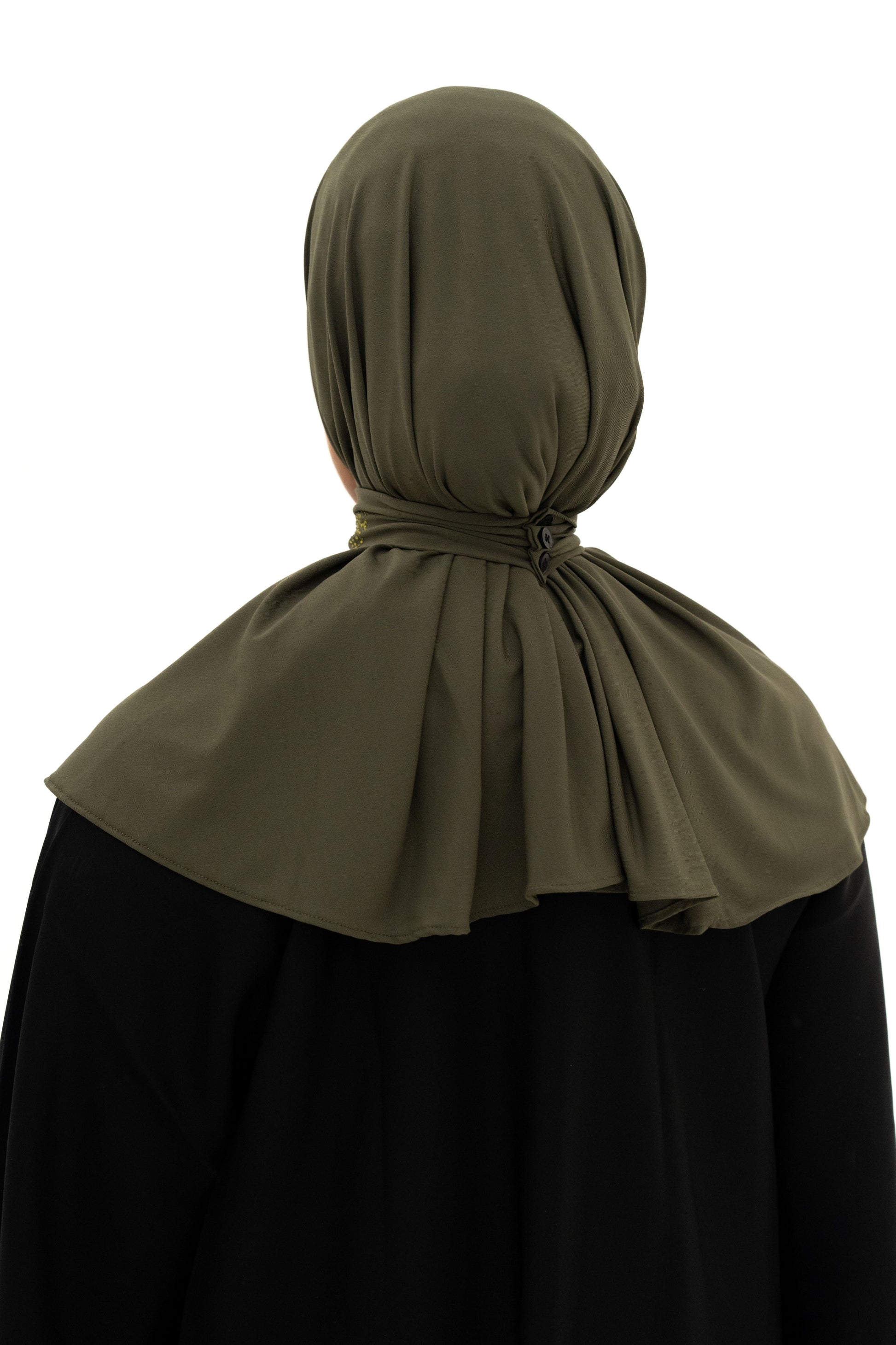Hijab Instantané – Jersey Premium Army green