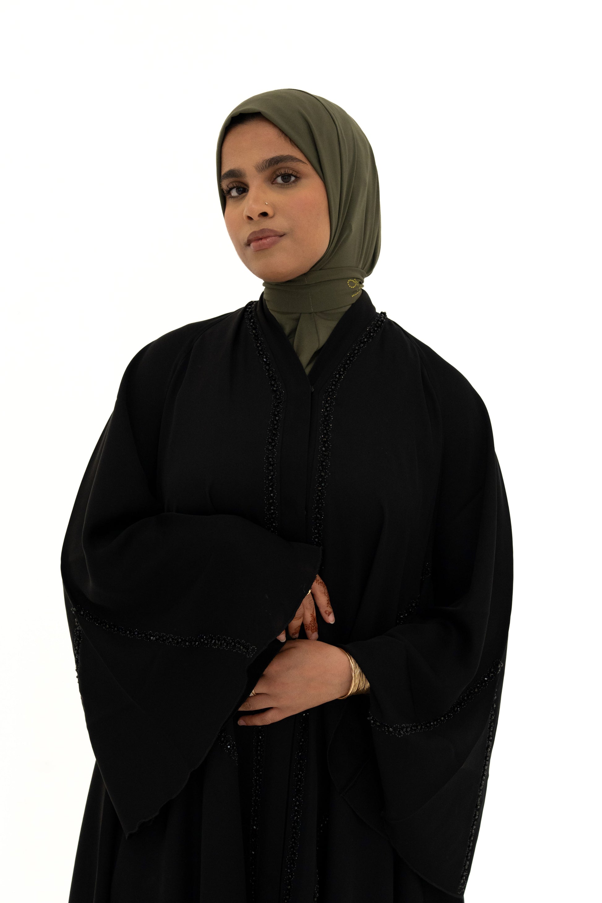 Hijab Instantané – Jersey Premium Army green