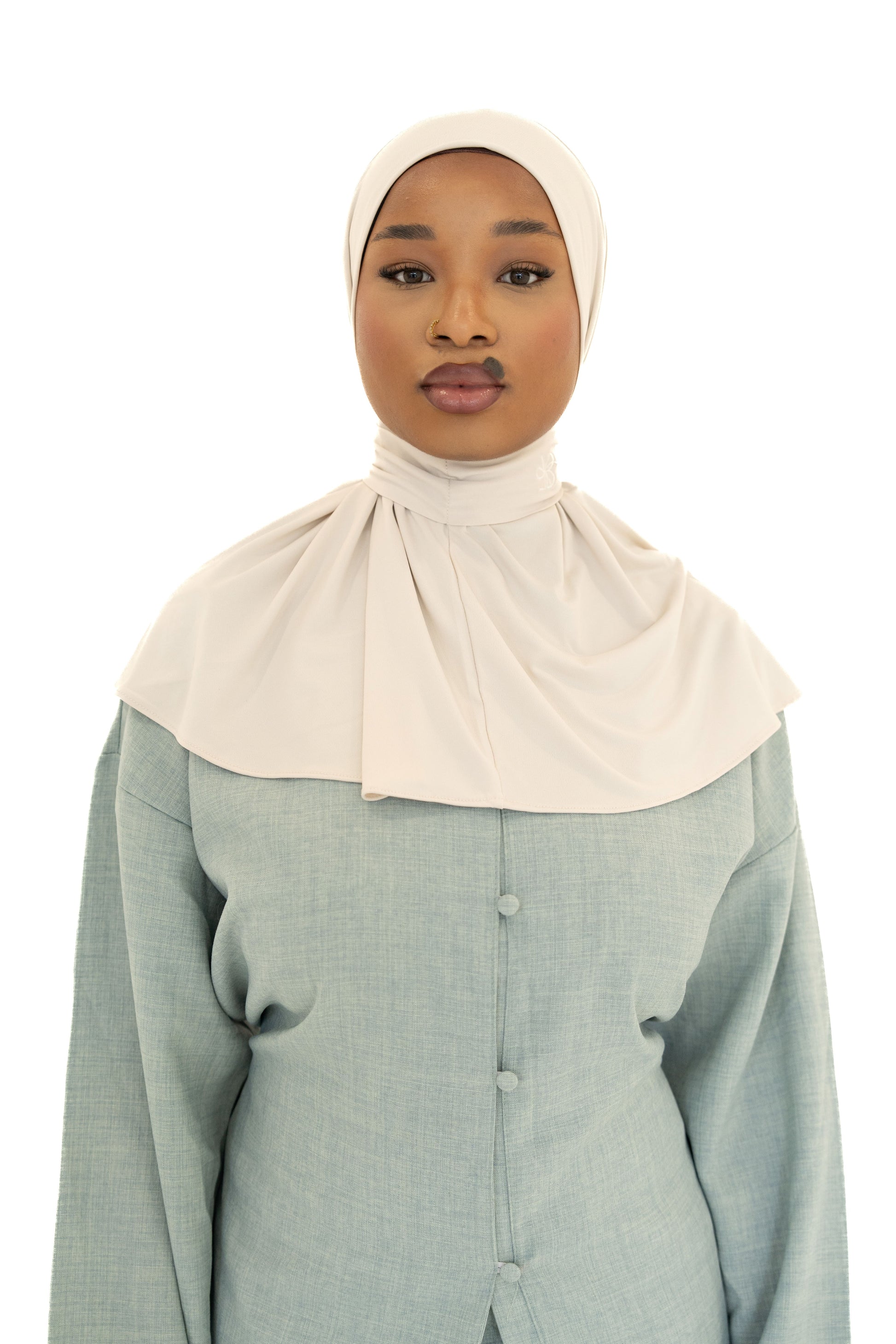 Hijab Instantané – Jersey Premium Cream