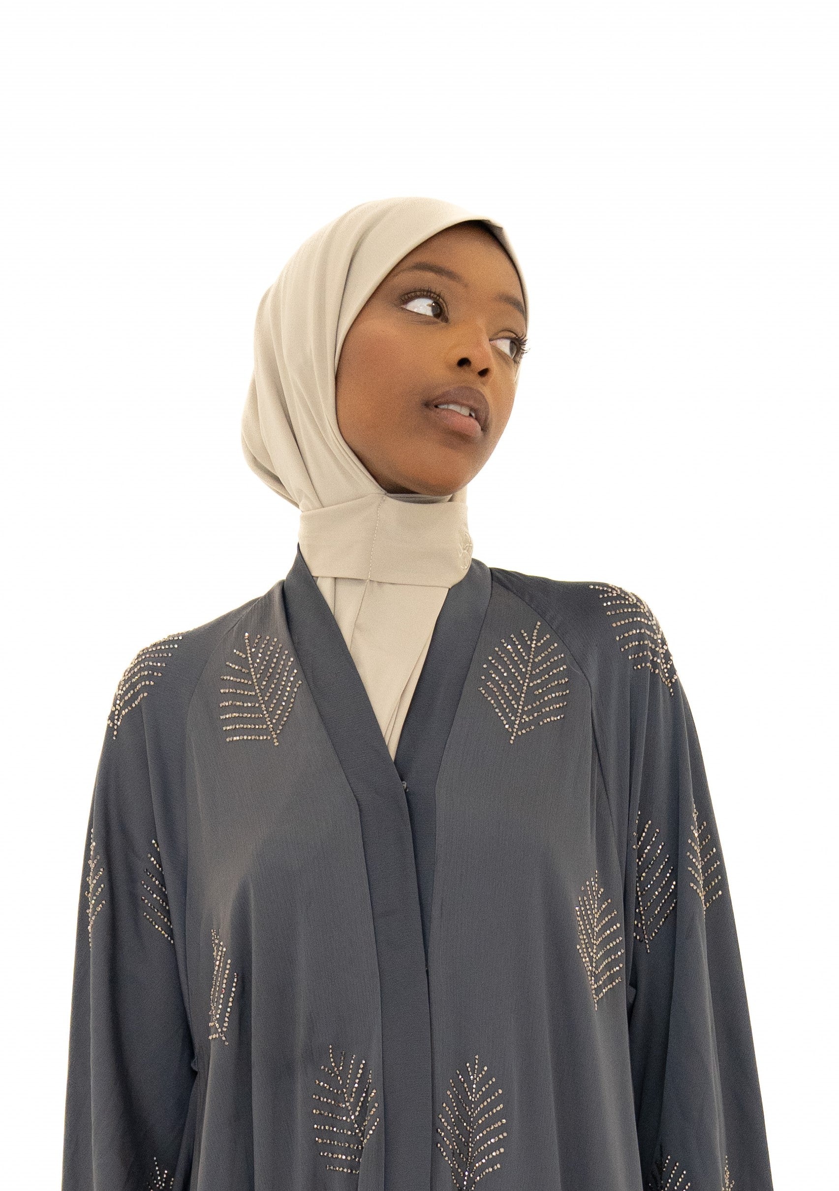 Hijab Instantané – Jersey Premium Greige