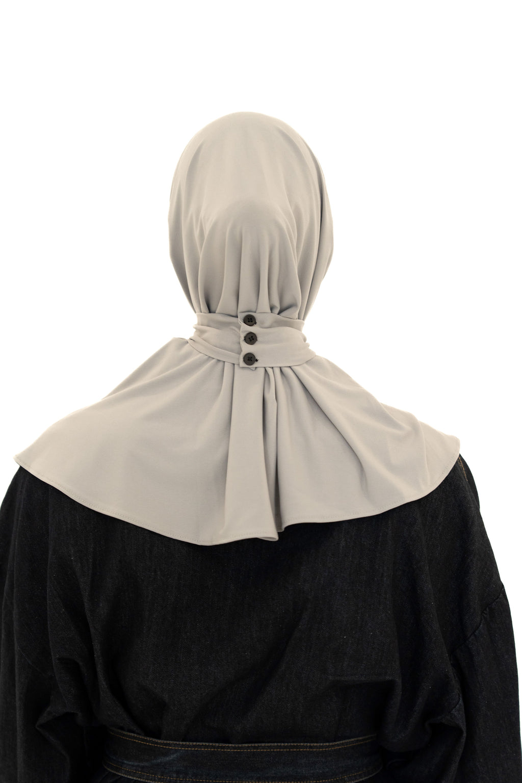 Hijab Instantané – Jersey Premium Light Grey