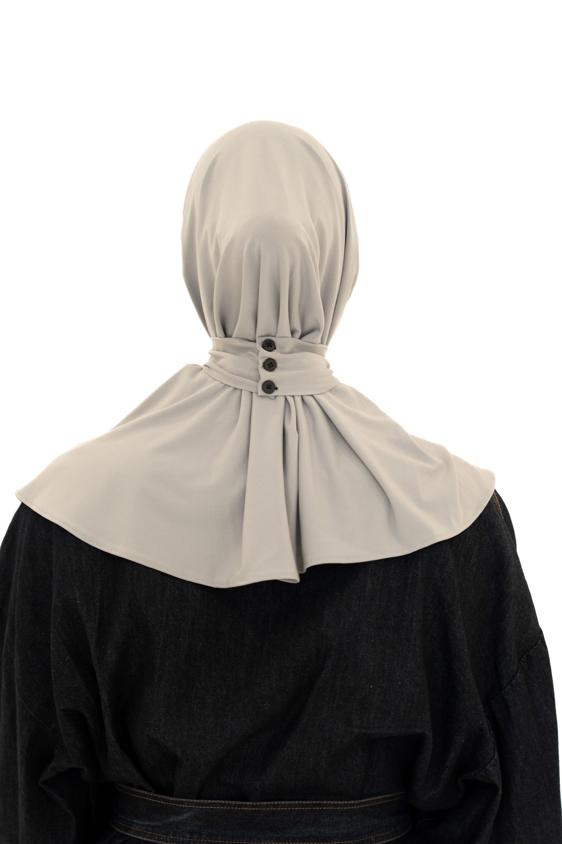 Hijab Instantané – Jersey Premium Light Grey