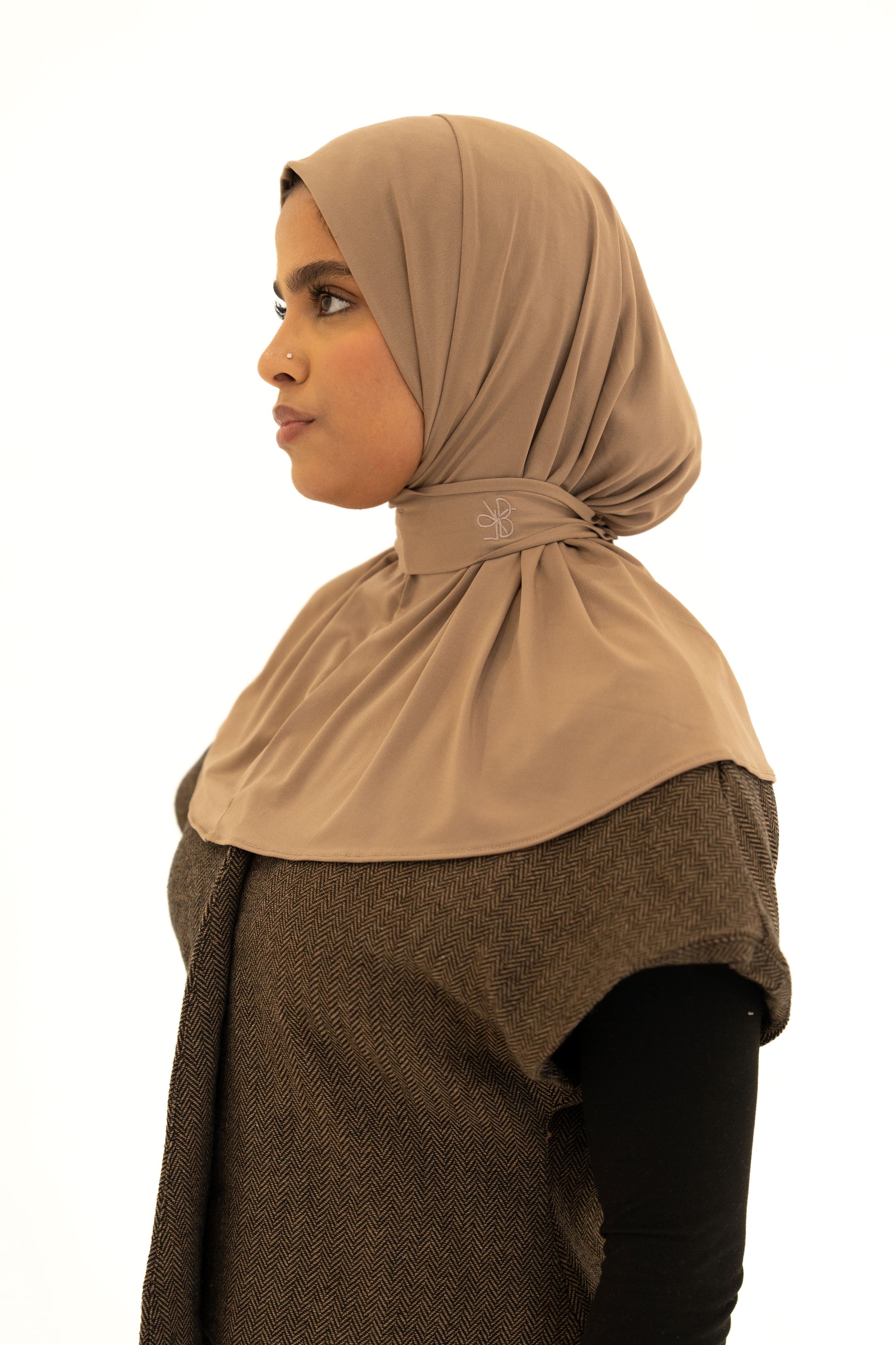 Hijab Instantané – Jersey Premium Mocca
